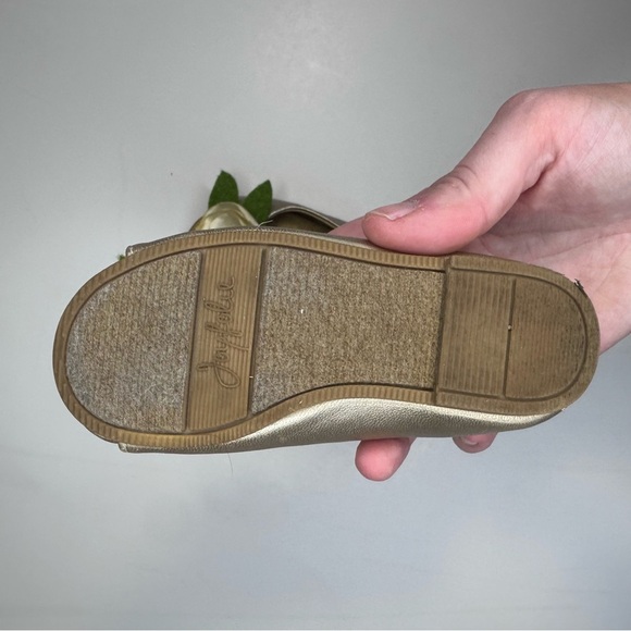 Joyfolie Toddler Girls Gold Flower Ballet Flats Size 5 - Picture 3 of 6